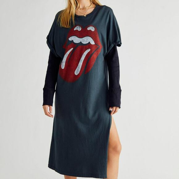 Daydreamer x Free People Rolling Stones 1989 Maxi Tee Dress M - Picture 8 of 8